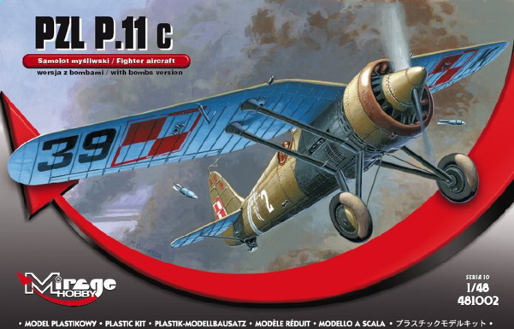 PZL P.11C сборная модель истребителя