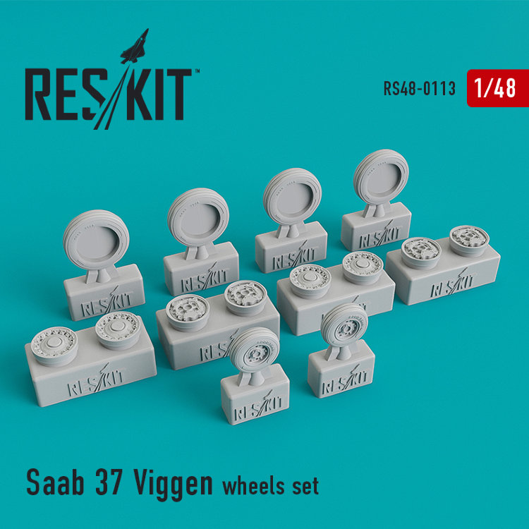 Saab 37 Viggen набор смоляных колес 1/48