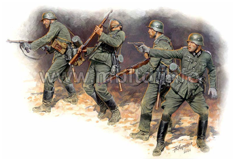 Eastern Front Series. Kit № 1. German Infantry in action, 1941-1942 plastic figures