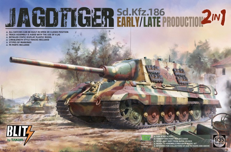 Sd.Kfz.186 Jagdtiger early/late production 2 in 1 plastic model