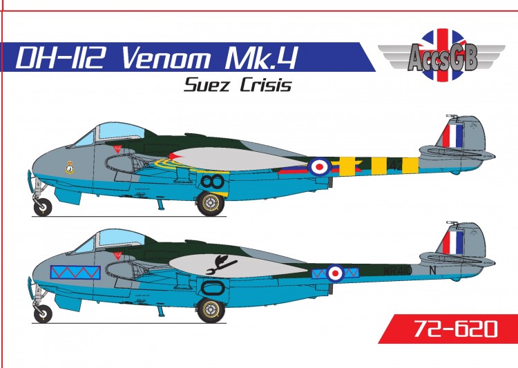 DH-112 Venom Mk.IV RAF SUEZ Crisis сборная модель