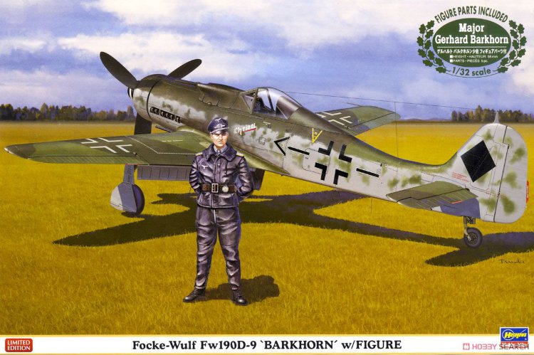 Focke-Wulf Fw190D-9 Истребитель-бомбардировщик c фигуркой пилота-аса "BARKHORN" сборная модель 1/32