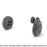  Fairey "Gannet"  прямой рисунок протектора шин набор колес   1/48 