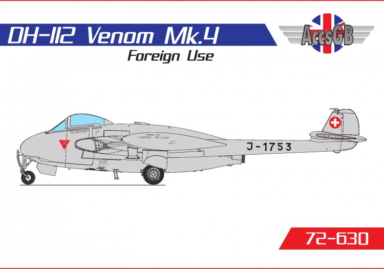 DH-112 Venom foreign use сборная модель
