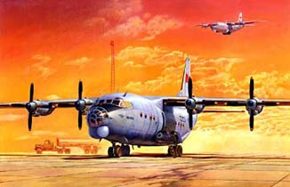 Ан-12БК транспортный самолет сборная модель