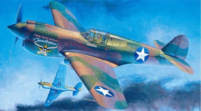 Истребитель P-40E Warhawk сборная модель 1/32