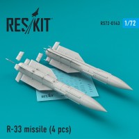 R-33 missile (4 pcs) (MiG-31) 1/72