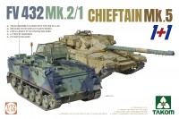 Британский танк Chieftain Mk.5 + транспортер FV432 Mk.2/1 сборная модель