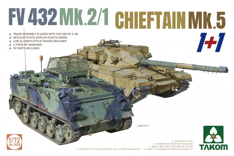 Tank FV 432 MK.2/1+CHIEFTAIN MK.5 (1+1) plastic model