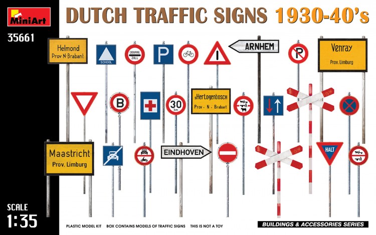 MINIART 35661 Нидерландские дорожные знаки 1930-40-х годов